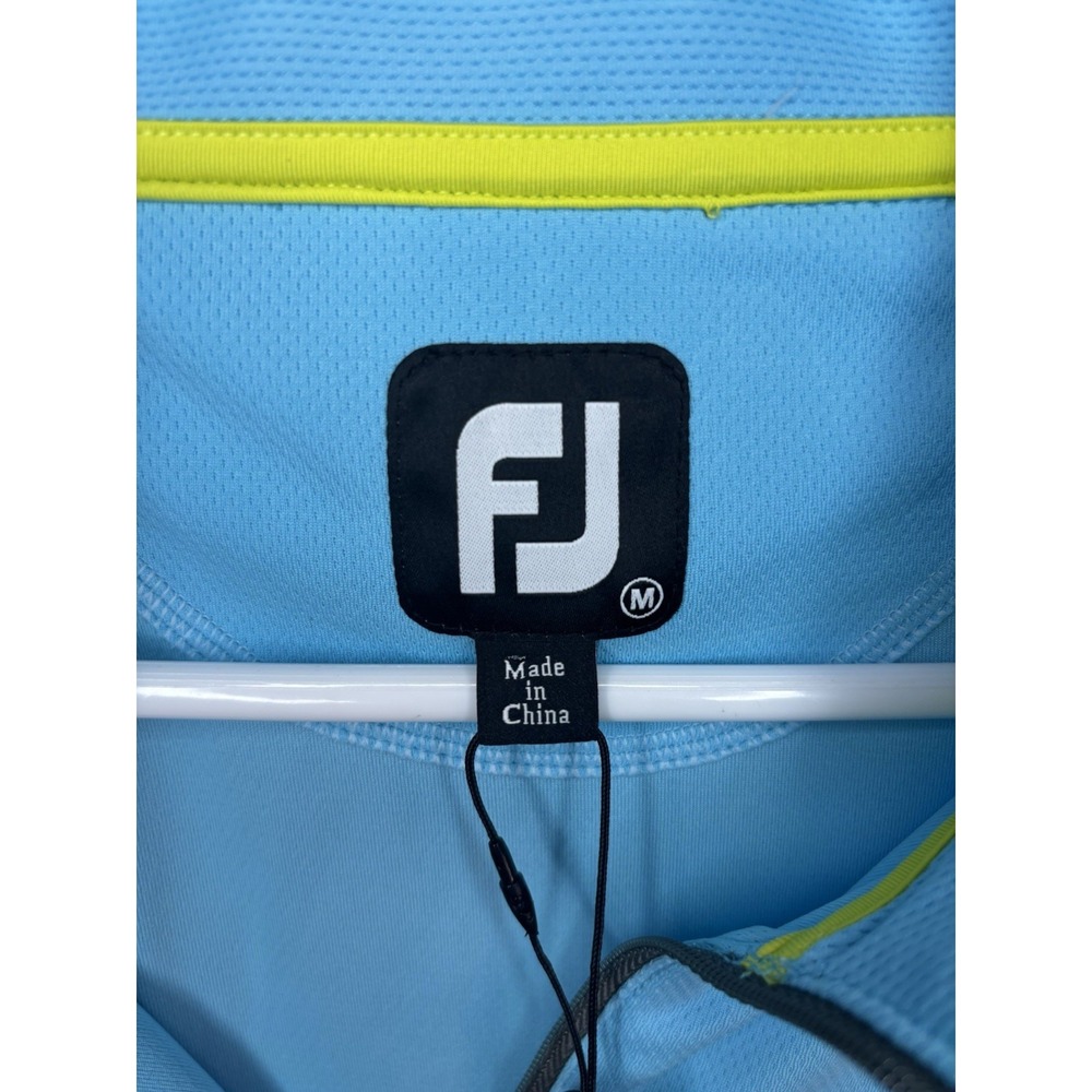FootJoy FJ Lightweight Golf HYPR Mid-Layer Blue Medium Pullover 1/4 Zip NWT $115 - Picture 4 of 8